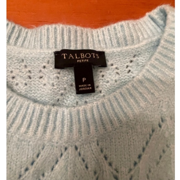 TALBOTS Petite Beautiful Soft Light Blue Sweater Size P (XS) Womens - Picture 3 of 10